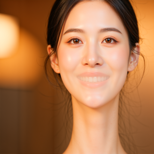 三十八岁左右女性头像，穿着休闲装，面带幸福笑容，背景温馨，展现母亲形象
